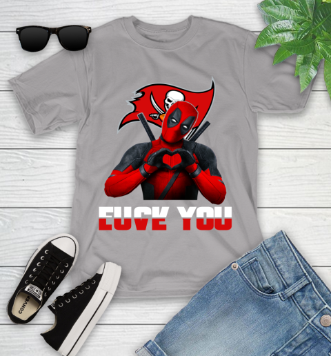 NHL Tampa Bay Buccaneers Deadpool Love You Fuck You Football Sports Youth T-Shirt 4