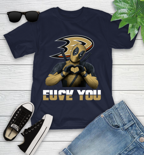 NHL Deadpool Love You Fuck You Hockey Sports Youth T-Shirt 2