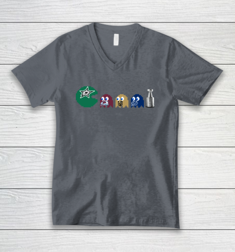 Dallas Stars x Pacman Create History For Stanley Cup V-Neck T-Shirt 5