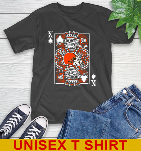 Cleveland Browns NFL Football The King Of Spades Death Cards Shirt T-Shirt