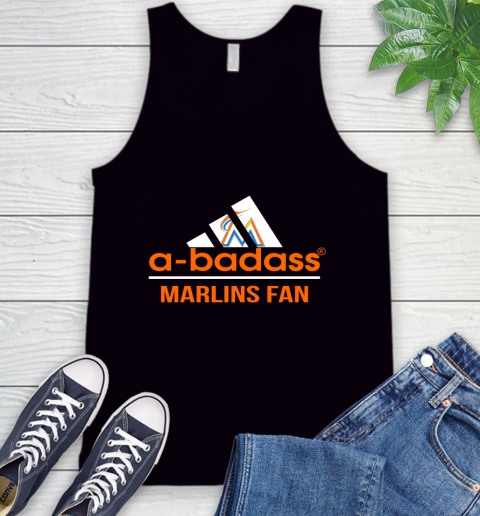 MLB A Badass Miami Marlins Fan Adidas Baseball Sports Tank Top