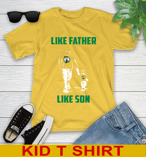 Boston Celtics NBA Basketball Like Father Like Son Sports Youth T-Shirt 9