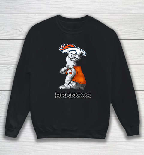 NFL Football My Cat Loves Denver Broncos Sweatshirt
