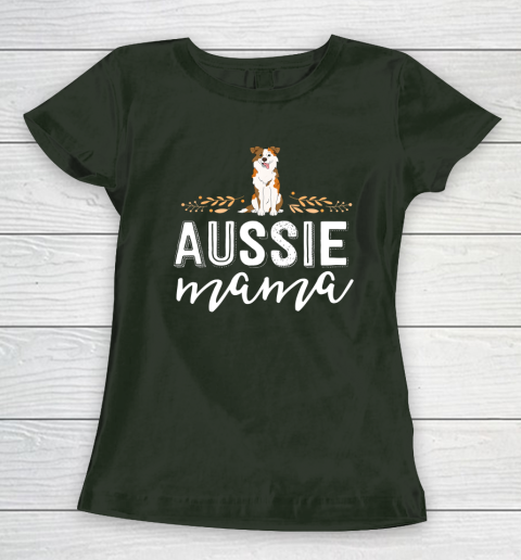 Dog Mom Shirt Aussie Mama Dog Mom Shirt For Women Australian Shepherd Women's T-Shirt 4