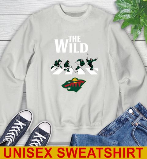 NHL Hockey Minnesota Wild The Beatles Rock Band Shirt Sweatshirt 5