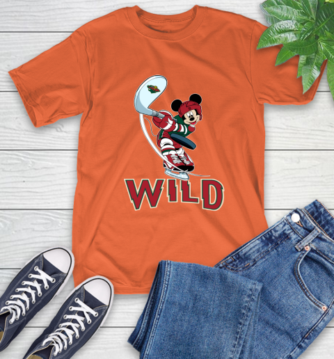 NHL Hockey Minnesota Wild Cheerful Mickey Mouse Shirt T-Shirt 5