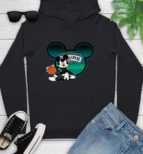 NBA San Antonio Spurs Mickey Mouse Disney Basketball Youth Hoodie 2