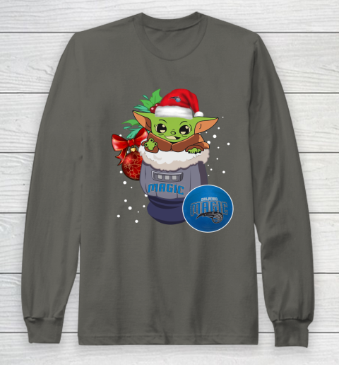 Orlando Magic Christmas Baby Yoda Star Wars Funny Happy NBA Long Sleeve T-Shirt 8