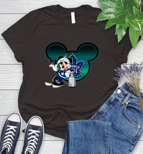 NHL Toronto Maple Leafs Stanley Cup Mickey Mouse Disney Hockey T Shirt Women's T-Shirt 8
