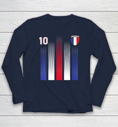 France 10 Soocer Jersey France Football Fan Soccer Long Sleeve T