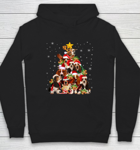 Basset Hound Christmas Tree T Shirt Xmas Gift For Dog Lover Hoodie