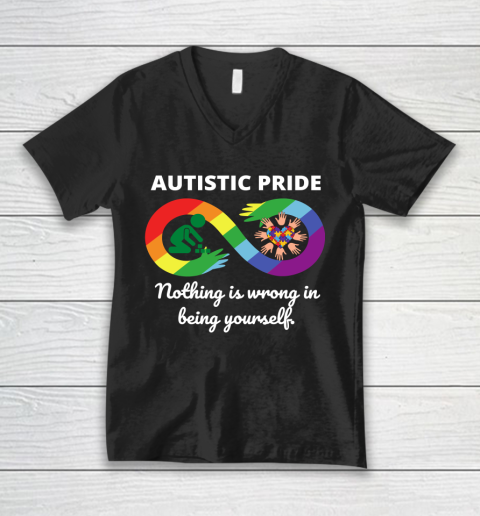 Autistic Pride Day Special Autism Awareness V-Neck T-Shirt