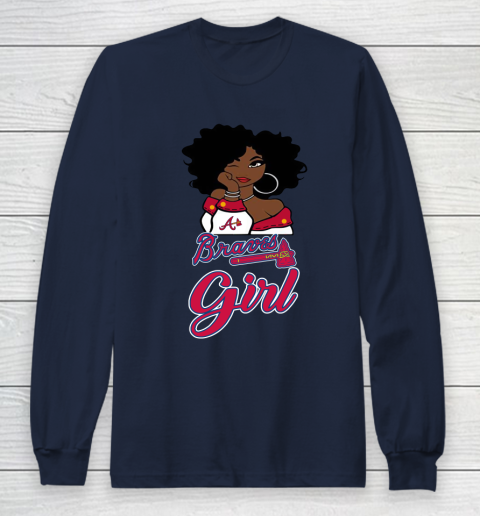 Atlanta Braves Girl MLB Long Sleeve T-Shirt 4