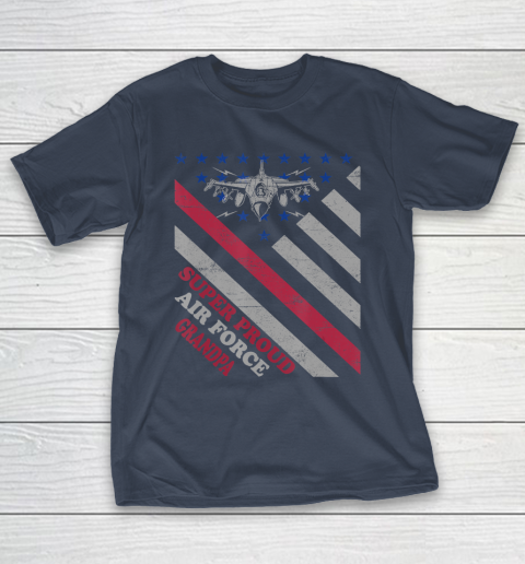 GrandFather gift shirt Vintage Flag American Veteran Super Proud Air Force Grandpa T Shirt T-Shirt 3