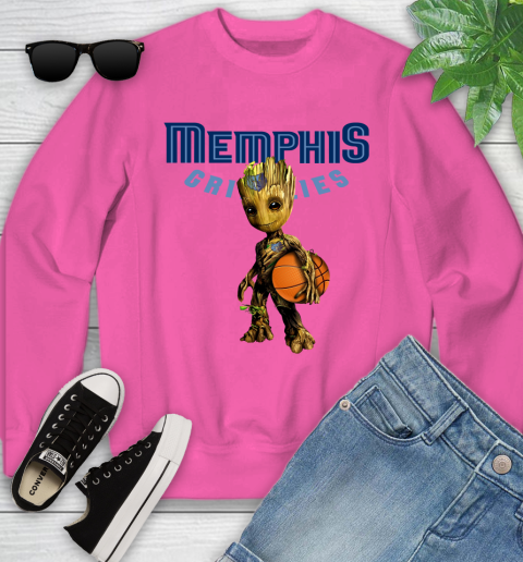 Memphis Grizzlies NBA Basketball Groot Marvel Guardians Of The Galaxy Youth Sweatshirt 7