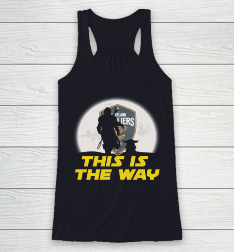 Cleveland Cavaliers NBA Basketball Star Wars Yoda And Mandalorian This Is The Way Racerback Tank 7