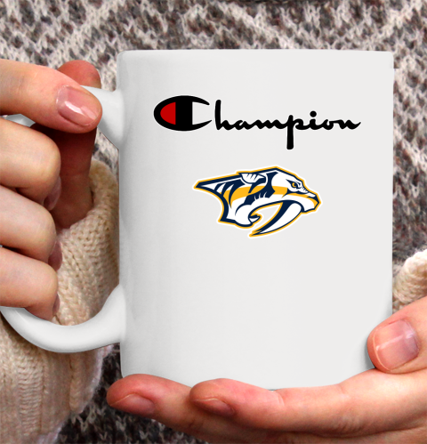 NHL Hockey Nashville Predators Champion Shirt Ceramic Mug 15oz