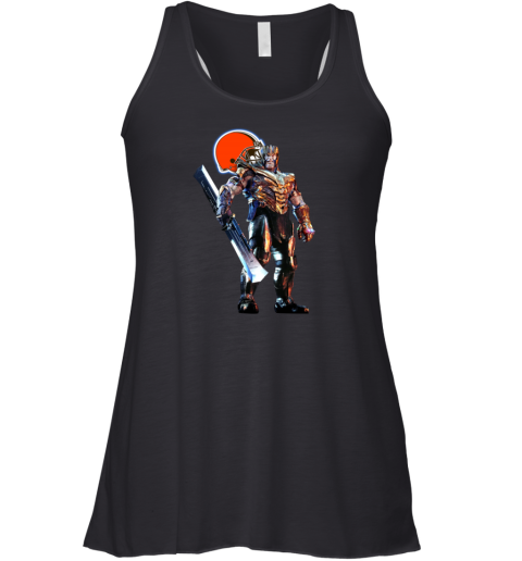 NFL Thanos Marvel Avengers Endgame Football Cleveland Browns Racerback Tank