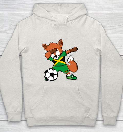 Dabbing Fox Jamaica Soccer Fans Jersey Jamaican Football Fan Hoodie 12