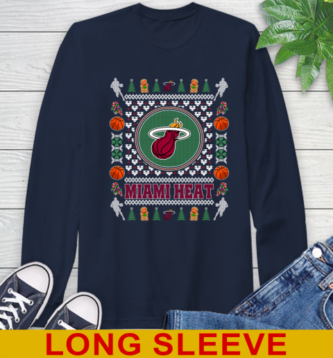 Miami Heat Merry Christmas NBA Basketball Loyal Fan Long Sleeve T-Shirt 3