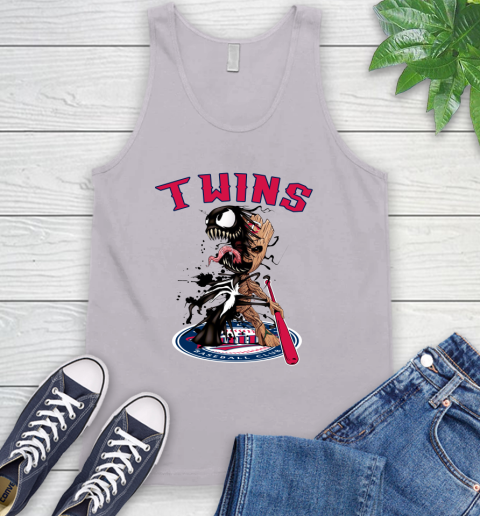 MLB Minnesota Twins Baseball Venom Groot Guardians Of The Galaxy Tank Top 4