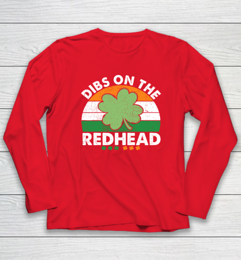 Dibs On The Redhead Funny St Patricks Day Drinking Long Sleeve T-Shirt 6