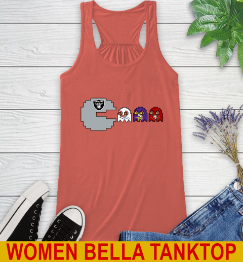 Oakland Raiders NFL Football Pac Man Champion Racerback Tank 4