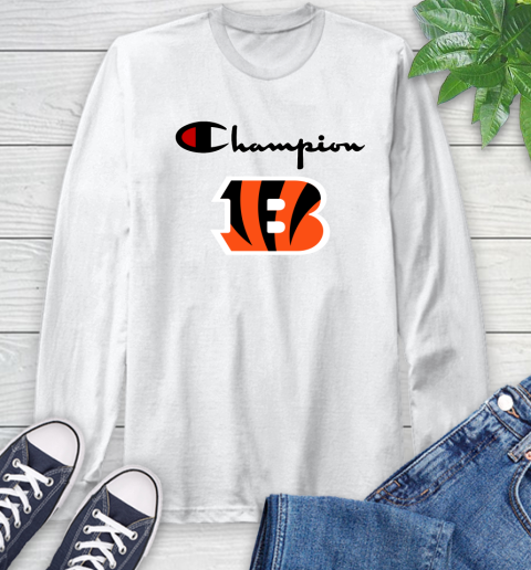 NFL Football Cincinnati Bengals Champion Shirt Long Sleeve T-Shirt