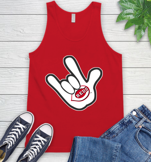 Cincinnati Reds MLB Baseball Mickey Rock Hand Disney Tank Top 6