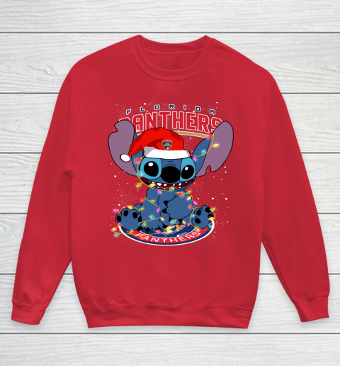 Florida Panthers NHL Hockey noel stitch Christmas Youth Sweatshirt 4