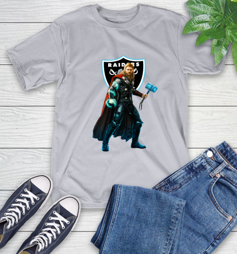 NFL Thor Avengers Endgame Football Oakland Raiders T-Shirt 6
