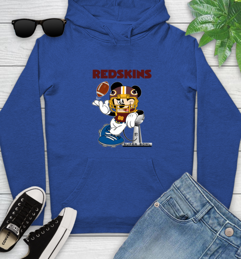 NFL Washington Redskins Mickey Mouse Disney Super Bowl Football T Shirt Youth Hoodie 9