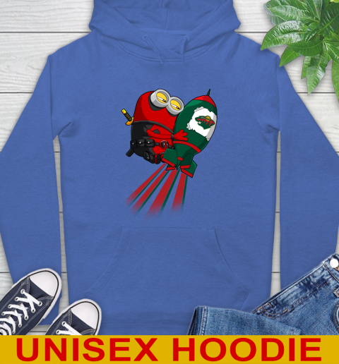 NHL Hockey Minnesota Wild Deadpool Minion Marvel Shirt Hoodie 9