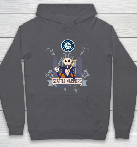 MLB Seattle Mariners Baseball Jack Skellington Halloween Hoodie 4