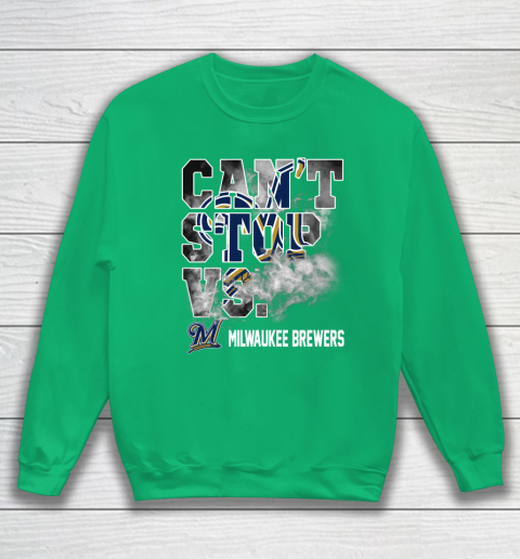 MLB Milwaukee Brewers Baseball Can't Stop Vs Brewers Sweatshirt 5