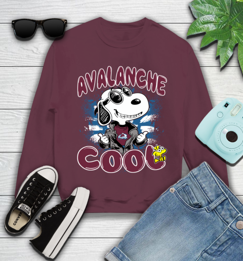 NHL Hockey Colorado Avalanche Cool Snoopy Shirt Youth Sweatshirt 3