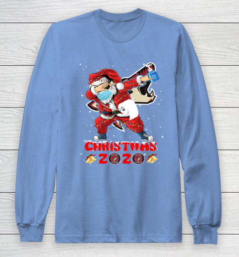 Arizona Coyotes Funny Santa Claus Dabbing Christmas 2020 NHL Long Sleeve T-Shirt 8
