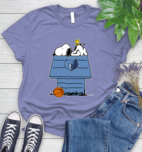 Memphis Grizzlies NBA Basketball Snoopy Woodstock The Peanuts Movie Women's T-Shirt 11