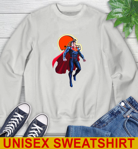 NFL Superman DC Sports Football Cleveland Browns Sweatshirt 5