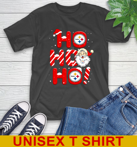 Pittsburgh Steelers NFL Football Ho Ho Ho Santa Claus Merry Christmas Shirt T-Shirt