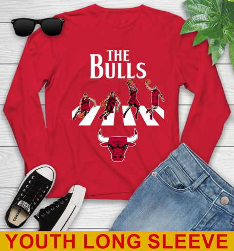 NBA Basketball Chicago Bulls The Beatles Rock Band Shirt Youth Long Sleeve 11