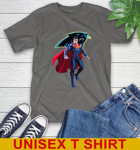 NFL Superman DC Sports Football Carolina Panthers T-Shirt 8