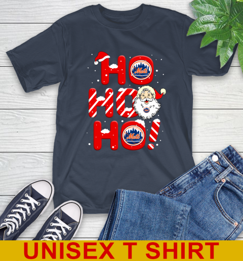 New York Mets MLB Baseball Ho Ho Ho Santa Claus Merry Christmas Shirt T-Shirt 3