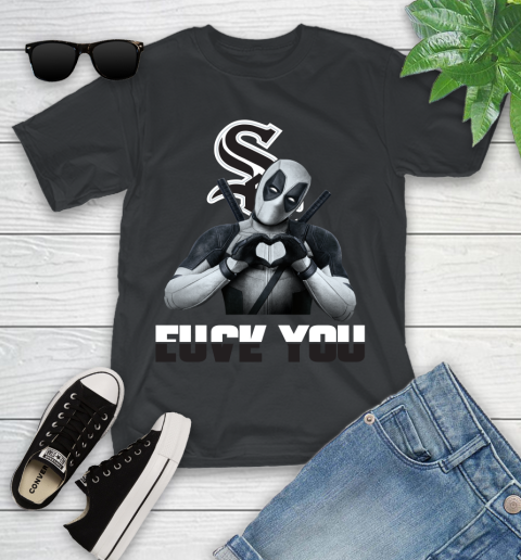 MLB Chicago White Sox Deadpool Love You Fuck You Baseball Sports Youth T-Shirt
