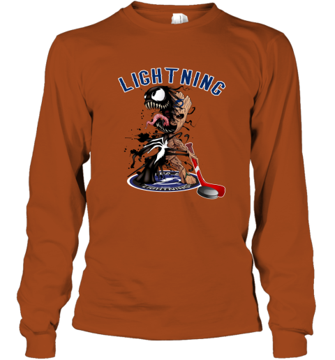 NHL Tampa Bay Lightning Hockey Venom Groot Guardians Of The Galaxy WYl93nHN3B4 long sleeve tee 14 95 151514 front texas orange