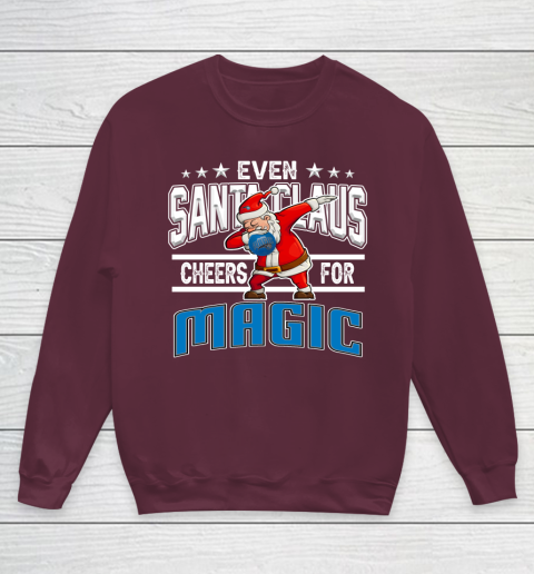 Orlando Magic Even Santa Claus Cheers For Christmas NBA Youth Sweatshirt 4