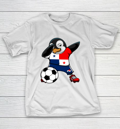 Dabbing Penguin Panama Soccer Fans Jersey Football Lovers T-Shirt