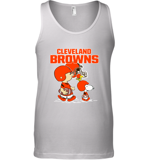 Cleveland Browns Let's Play Football Together Snoopy NFL Tank Top