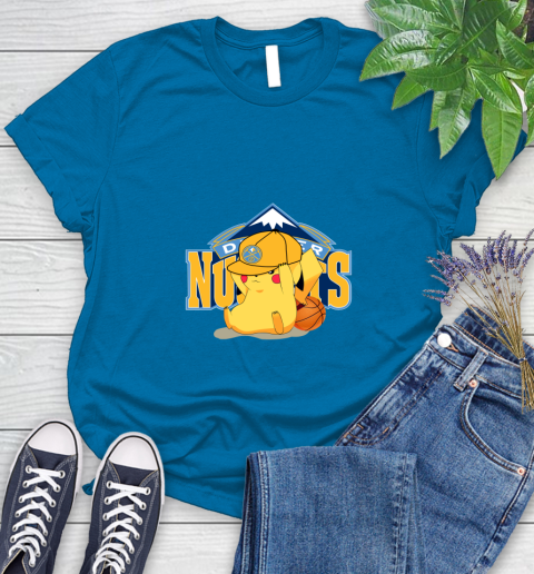 NBA Pikachu Basketball Sports Denver Nuggets Women's T-Shirt 7