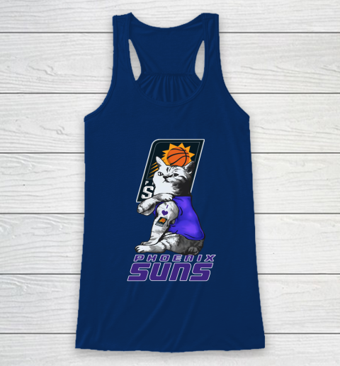 NBA Basketball My Cat Loves Phoenix Suns Racerback Tank 6